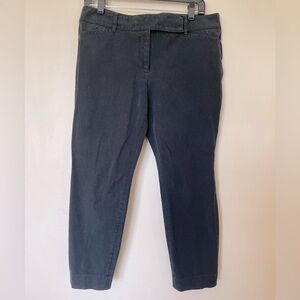 WHBM Ankle Length Skimmer Seam Black Pants 10R Stretchy White House Black Market